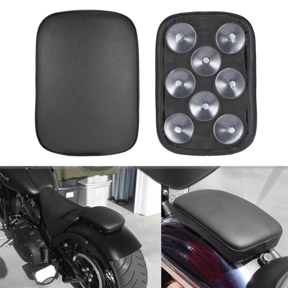 

Lightweight Durable Motorcycle Accessories Rectangular Pillion Passenger PAD Seat 8 Suction CUP Custom Chopper NEW