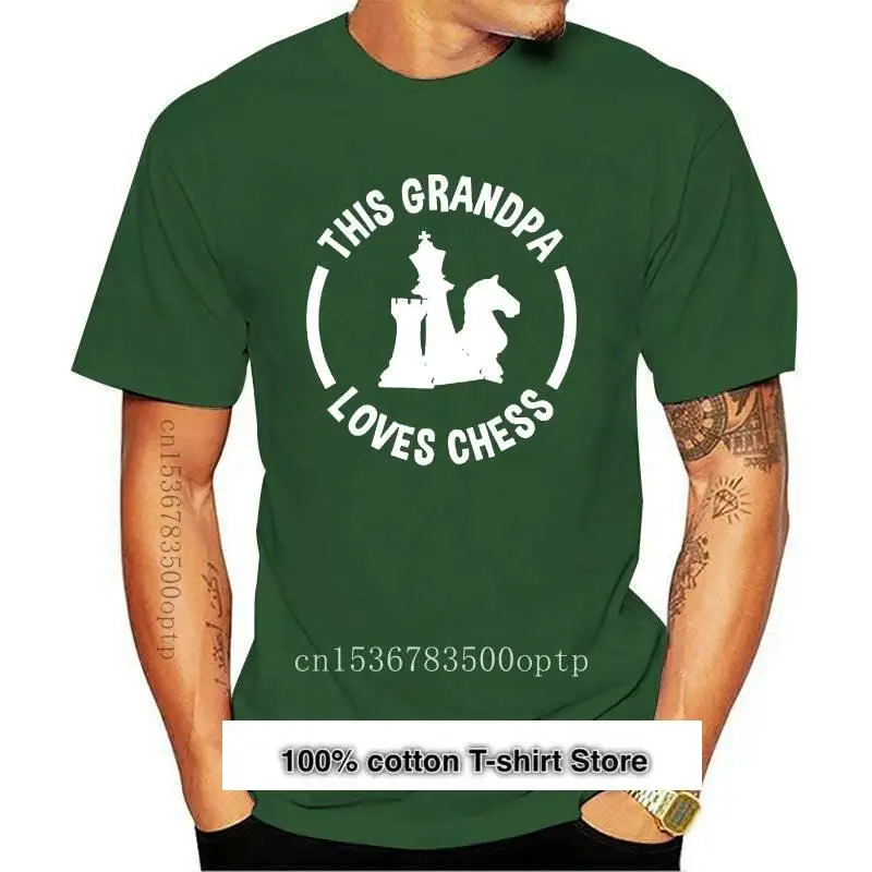 

Camiseta de verano para hombres, camisa divertida de ajedrez para abuelos, de algodón, informal, a la moda, 2021, envío directo