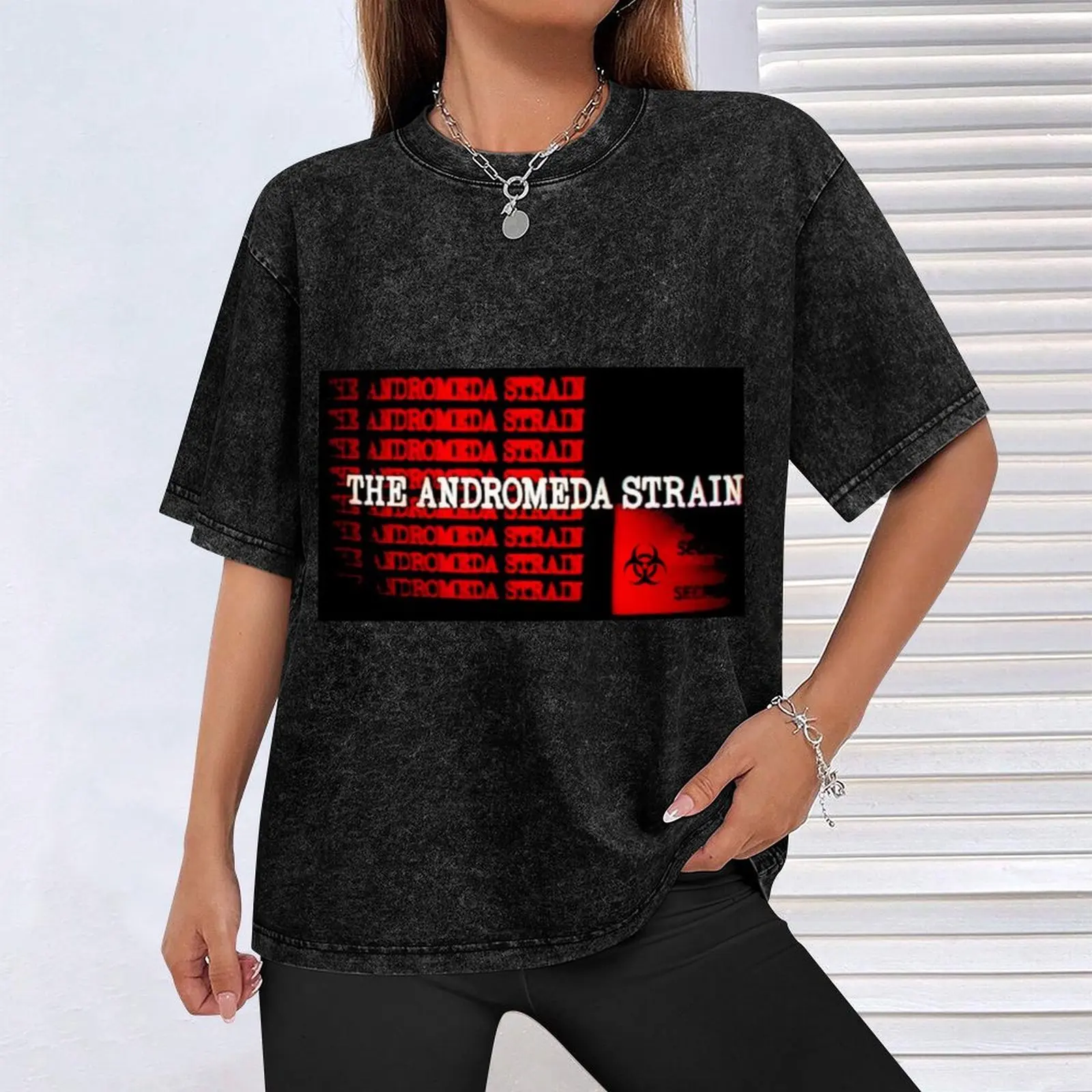 Футболка Andromeda Strain одежда летний топ корейская модная футболка мужская хлопковая
