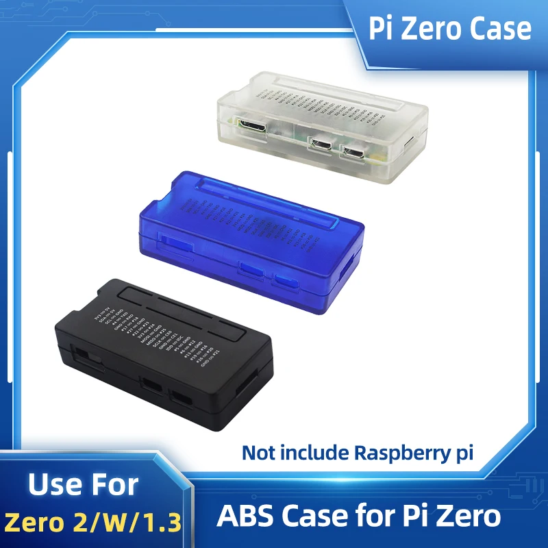 

Raspberry Pi Zero W Case Red Blue Black Transparent ABS Plastic Box GPIO Reference Case for RPI Zero 2 W V1.3 WH