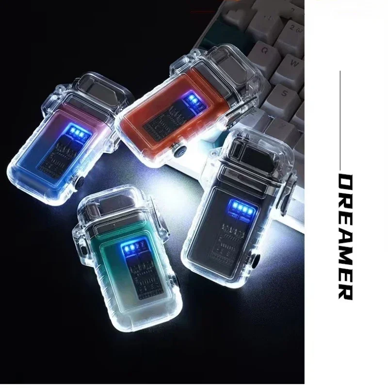 2023 НОВАЯ водонепроницаемая зажигалка USB Tape-C дуговая плазменная вращение на 360°