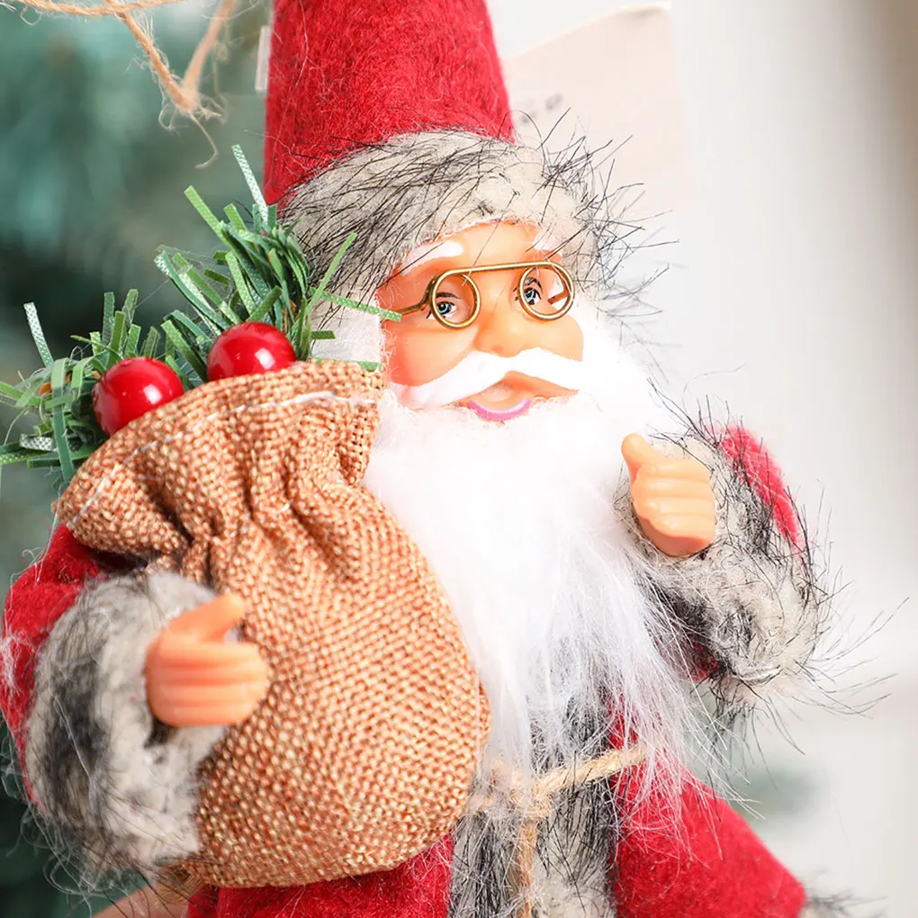 Рождественская стоячая кукла Санта-Клауса милые подвесные украшения плюшевые