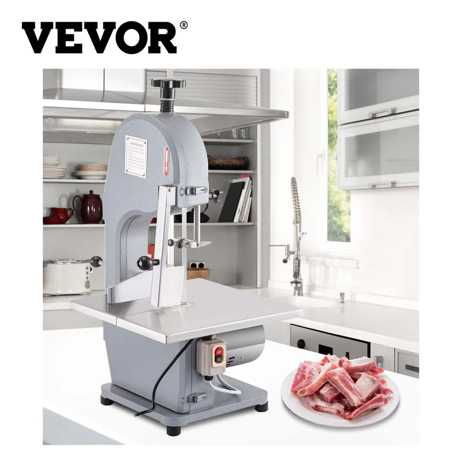 

VEVOR Meat Bone Saw Machine Meat Cutting Machine 15m/s Worktop Meat Cutting Machine Commercial 850W Fit Cutting Bone