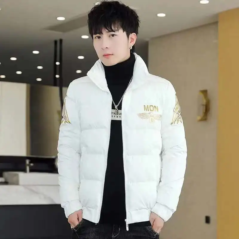 Feather Print Men's Jacket Fashion Men's Padded Jacket Winter Men's Warm Down Jacket