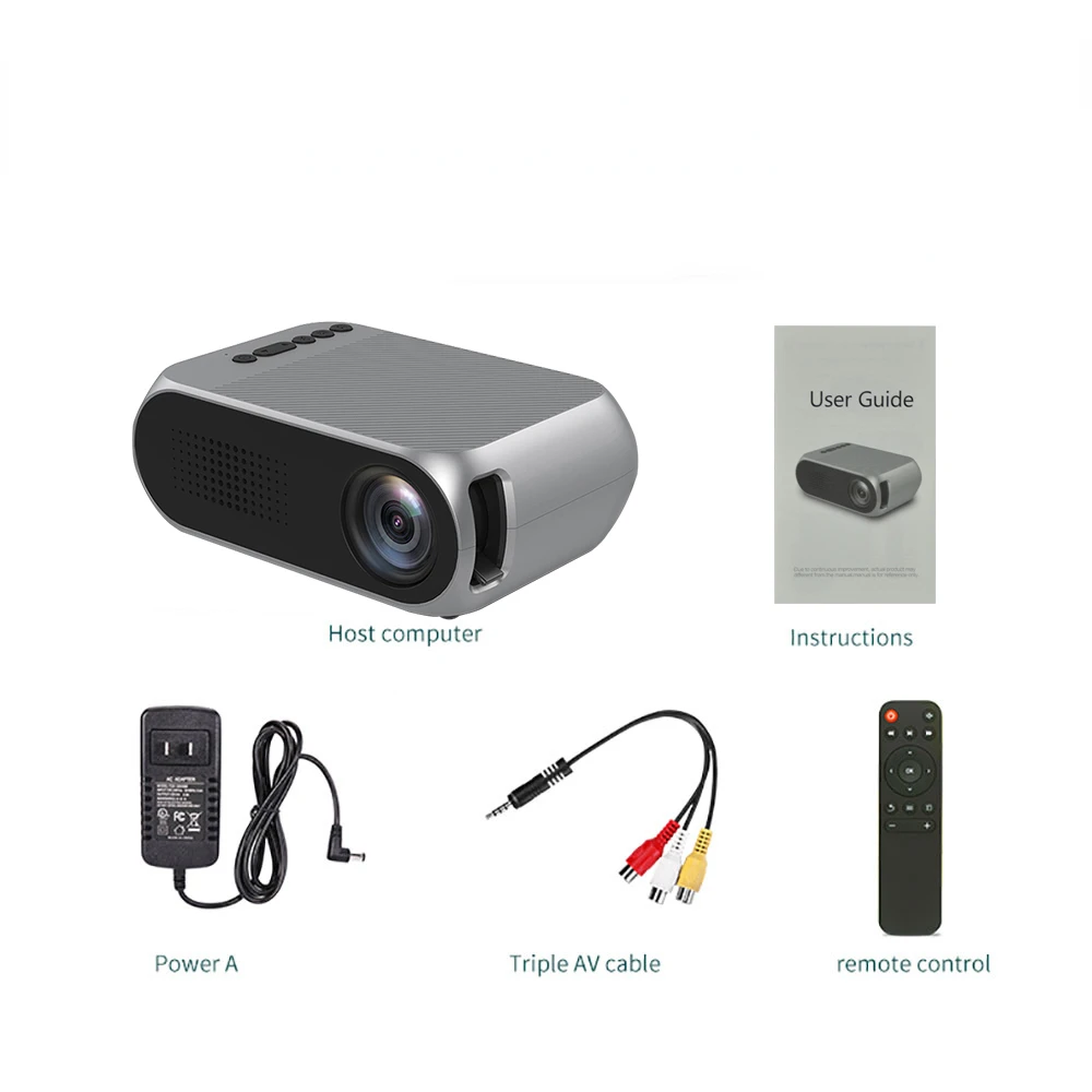 

Мини-проектор светодиодный со встроенным аккумулятором, HDMI, USB, TF, AV