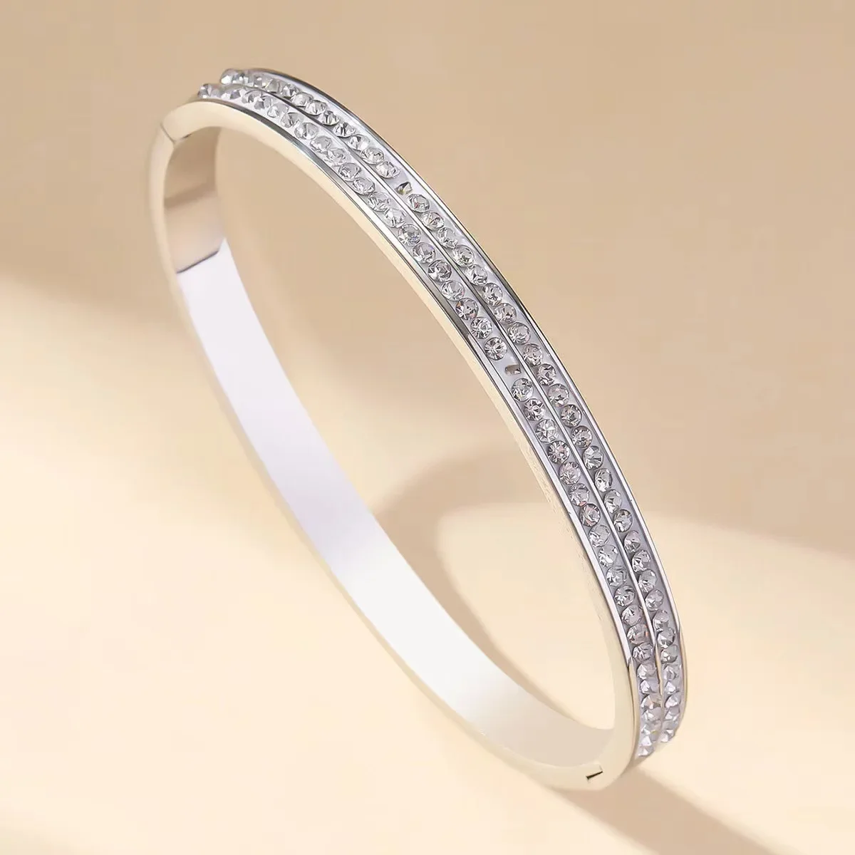 Элегантный браслет из нержавеющей стали, женские украшения на запястье ...