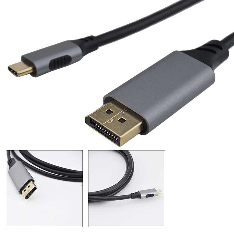 

USB C To Displayport 8K 60Hz Cable DP1.4 Version Type-C To DP HD Gaming Cable (4K144hz 4K@120Hz 2K@165Hz)