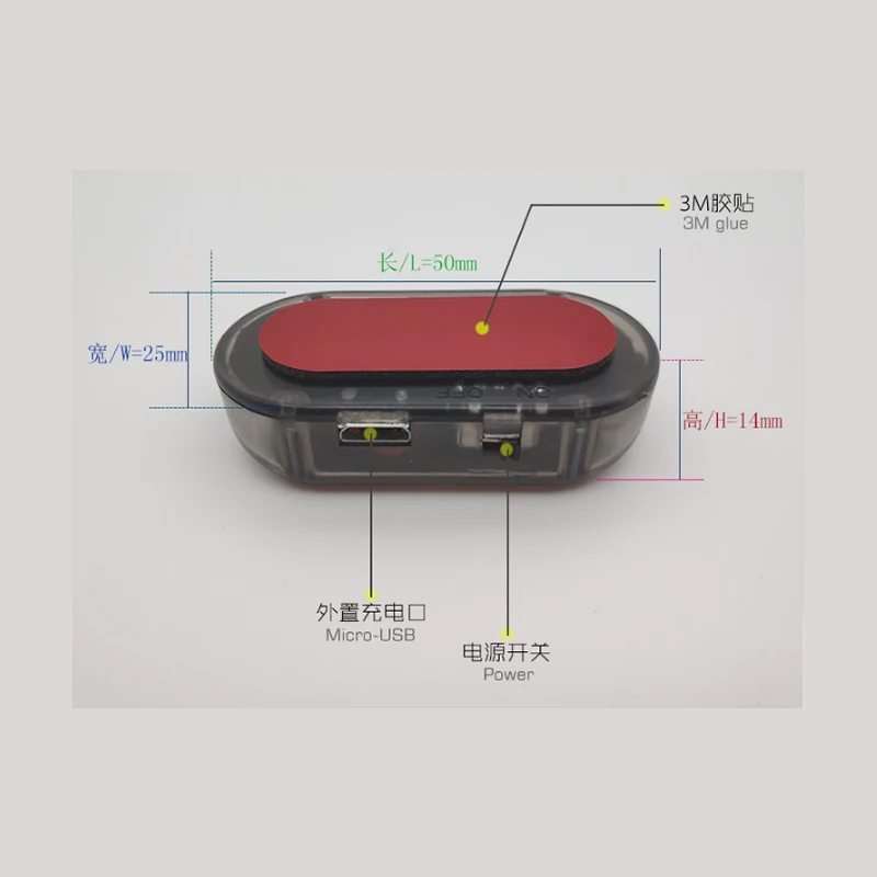 1Pcs Universal Car Led Light Security System Simulation Warning Theft Flash Blinking Solar Alarm Auto Interior Supplies - купить по