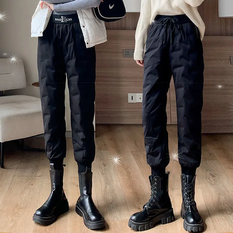 

Winter Down Pants Women's Pants Cargo Pants Women Down Cotton Pants for Women High Waist Casual Down Pants Korean Cotton Trouser
