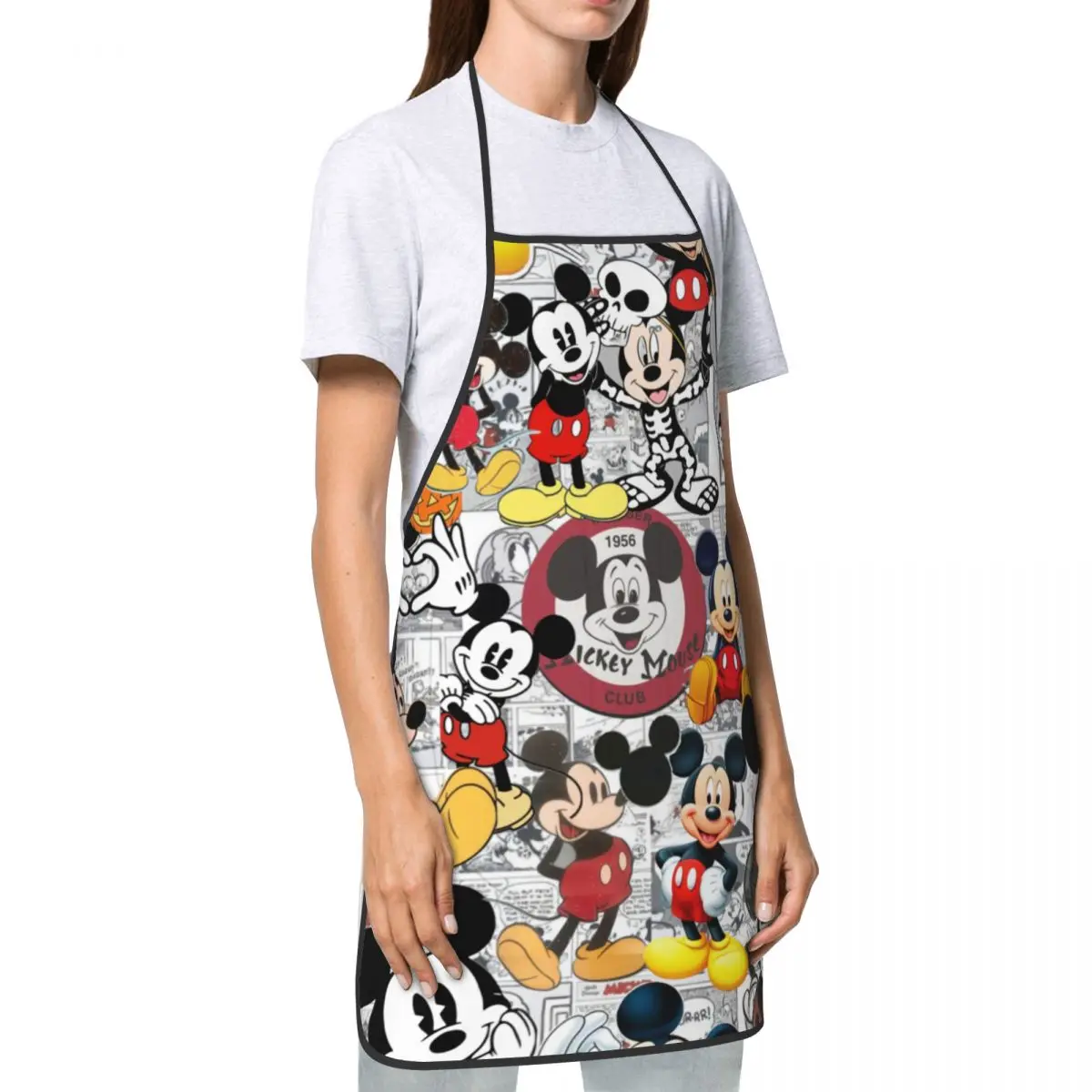 Фартук с Микки Маусом для мужчин и женщин кухонный комбинезон унисекс в