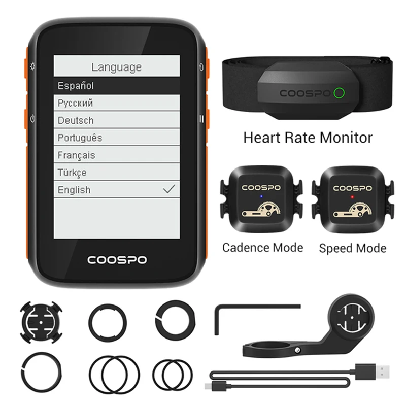 Велокомпьютер Coospo BC200 GPS 2 4 дюйма ANT + Bluetooth5.0 спидометр одометр поддержка
