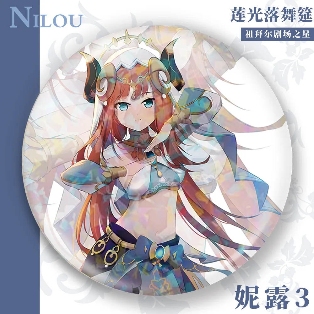 Игра Genshin Impact Dance of Lotuslight Зубирай театр Nilou Косплей Костюм Значок Булавка SPTE Жесть