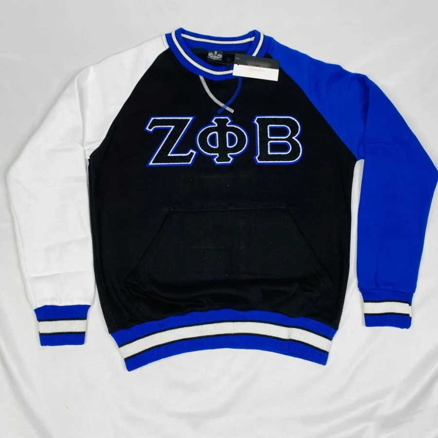 

Zeta Phi Beta sweatshirt Fashion print contrast color casual crew neck sweatshirt