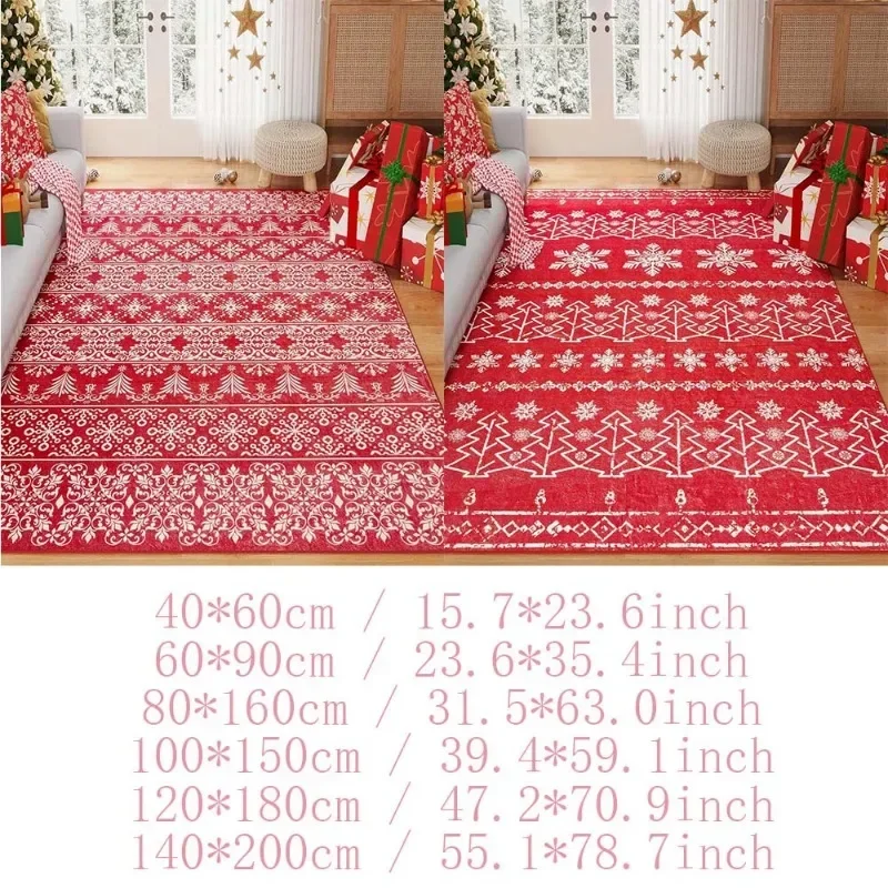 Рождественский принт для гостиной праздничного дня декоративный ковер моющийся