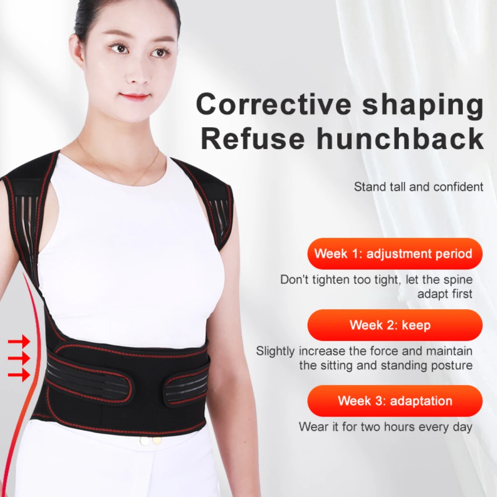 

Back Support Waist Brace Magnetic Heating Corrector Back Posture Corrector Back Lumbar Support Belt Waist Orthopedic Brace