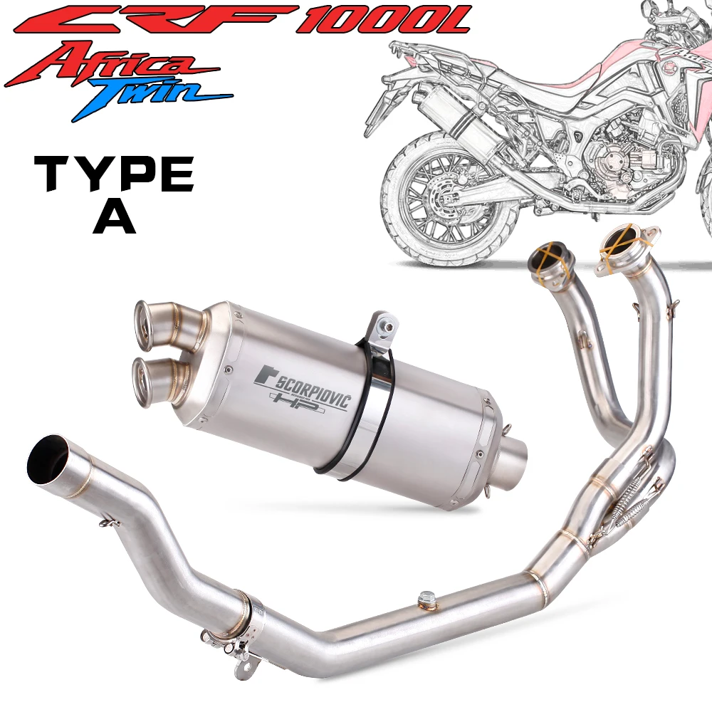

Подходит для Honda Africa Twin CRF1000 CRF1000L полностью выхлопная Модифицированная Передняя выхлопная труба 16-19 лет
