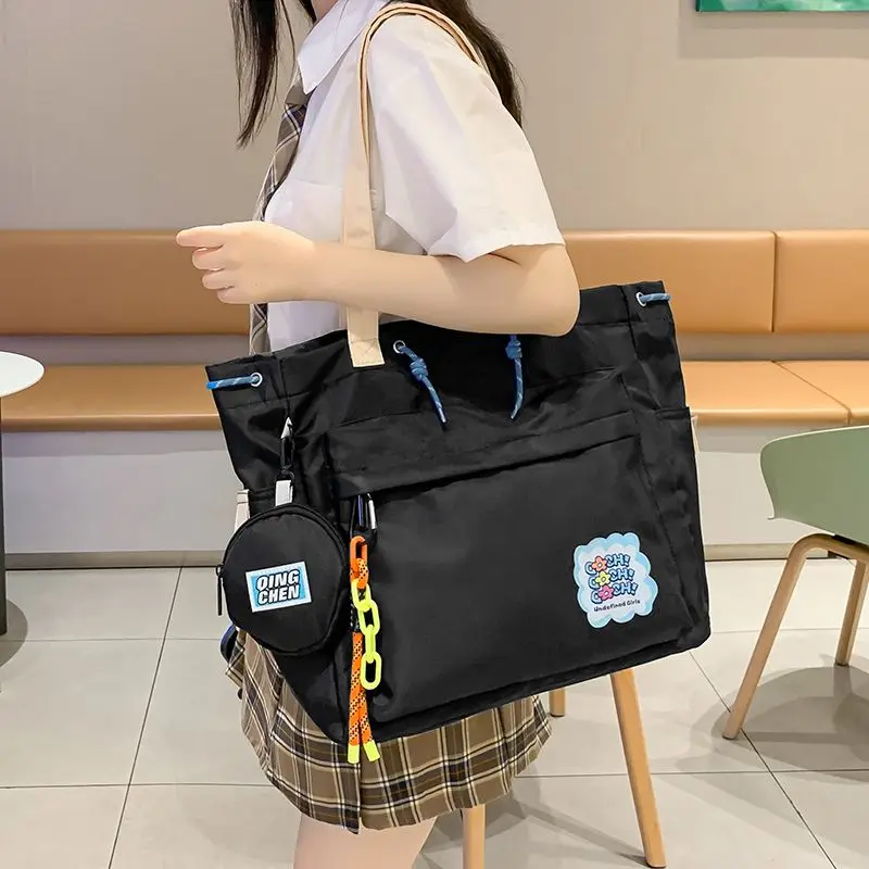 

Waterproof Nylon Tote Bag Large Capacity Female Student Canvas Bag Women Handbags Shoulder Bag Shopper Ladies Hand Bags Bolsos