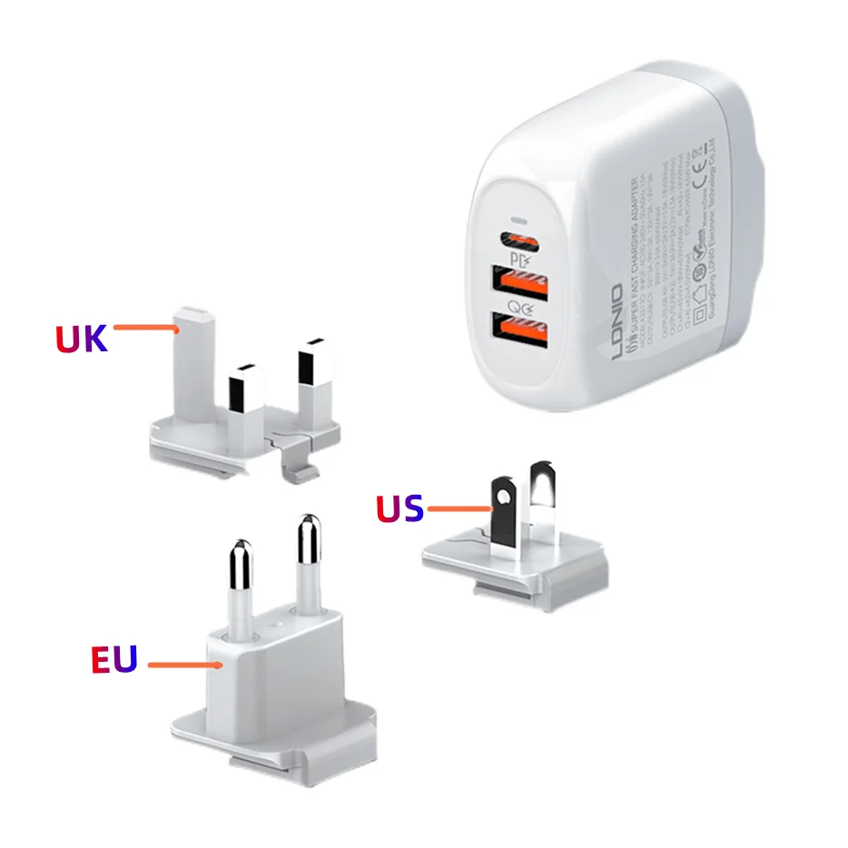 

PD 65 Вт GaN Зарядка для ноутбука поддержка супер быстрой зарядки Type-c зарядное устройство для телефона