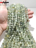 natural green grape stone crystal round stone beads faceted loose spacer for jewelry making diy necklace bracelet 156 10mm