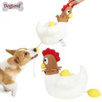 funny chicken lay eggs dog toys squeaky activity pet puppy snuffle toy eco friendly washable chew toy for small medium large dog
