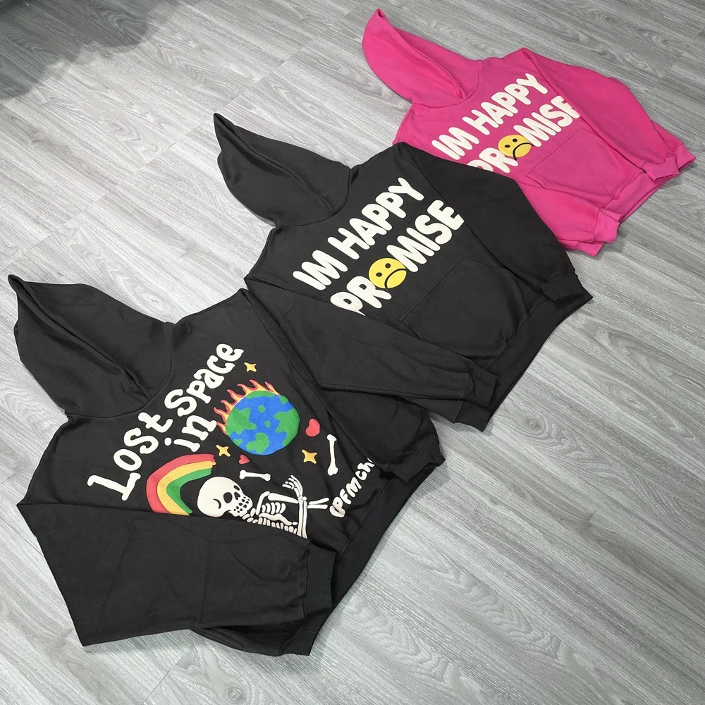 Yao888 толстовки с капюшоном графическим принтом из пены толстовка плюс бархат 100%