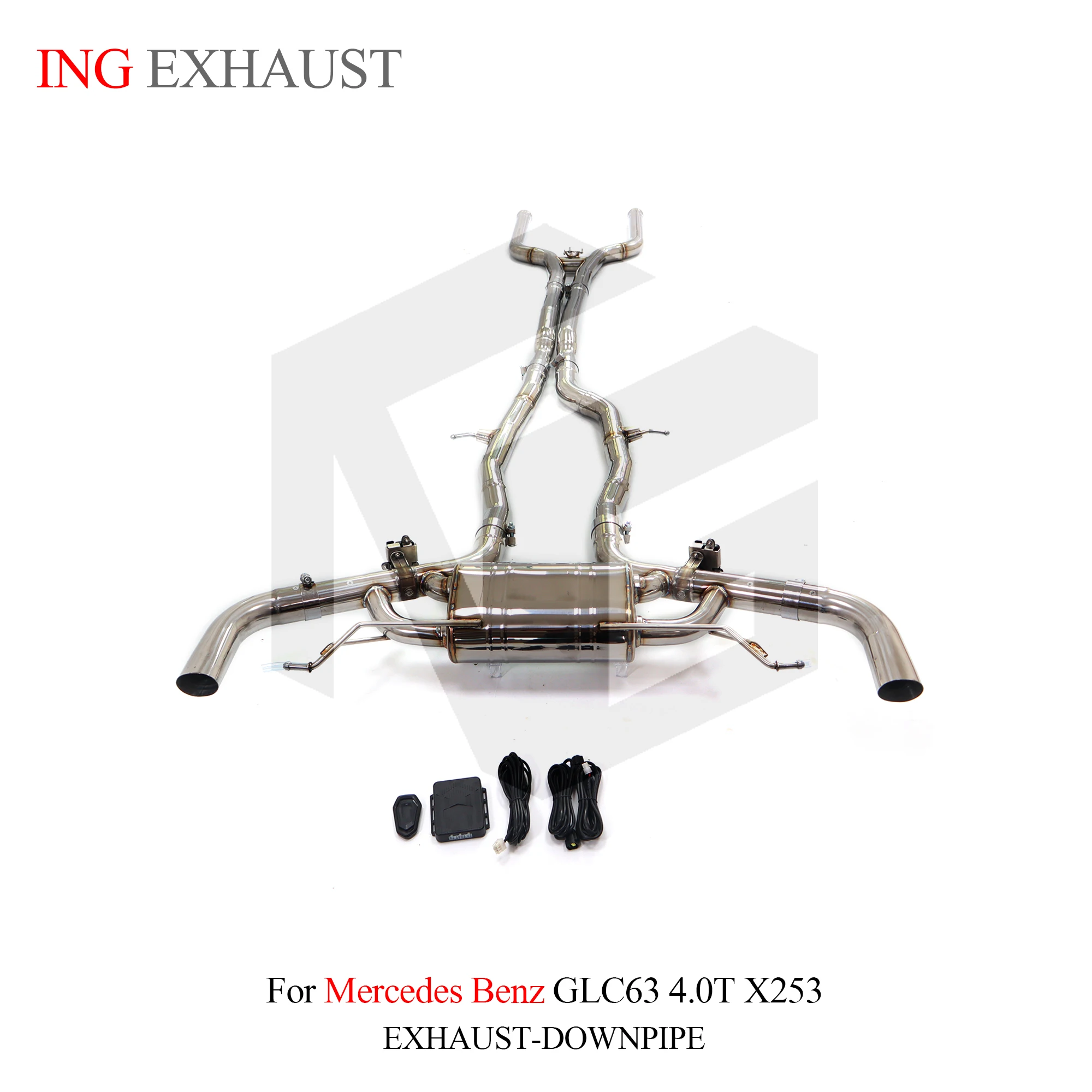 ING SS304 индивидуальный клапан Catback для Mercedes BENZ AMG GLC63 4.0T X253 гоночный двигатель