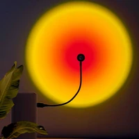 rainbow sunset lamp led projector night light living room barcafe shop wall decoration lighting for photographic