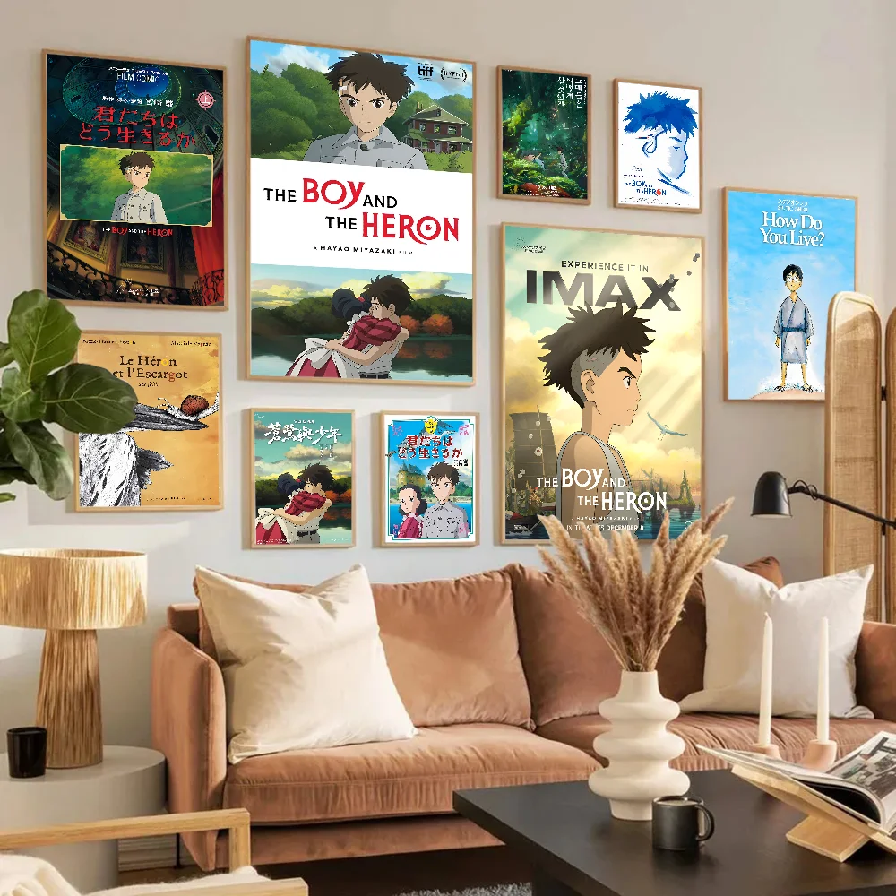 T-The B-Boy And The H-Heron Self-adhesive Art Poster Whitepaper Prints Posters Artwork Aesthetic Wall Painting