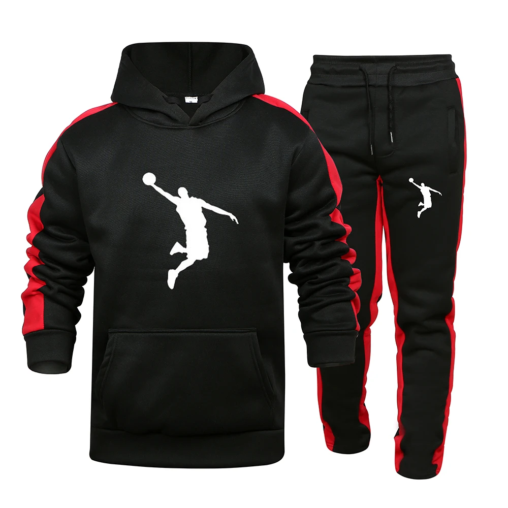 

Autumn and Winter Tracksuit Men 2 Pieces Set Sweatshirt Sweatpants Sportswear Hoodies Casual Mens Clothing Hoodies Suit