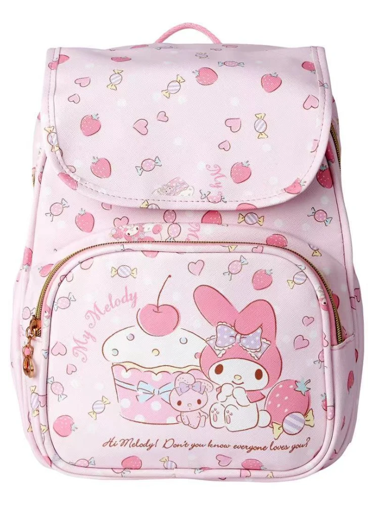 

kids school bags Sanrio Children's Backpack Zipper Head Burden Alleviation Waterproof Primary School Student Backpack with Lid