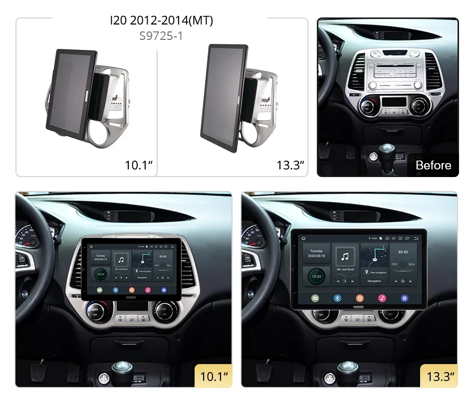 1080P Tesla Style 13 3 дюймов PX6 Android 10 0 автомобильный DVD-плеер вращающийся навигатор GPS