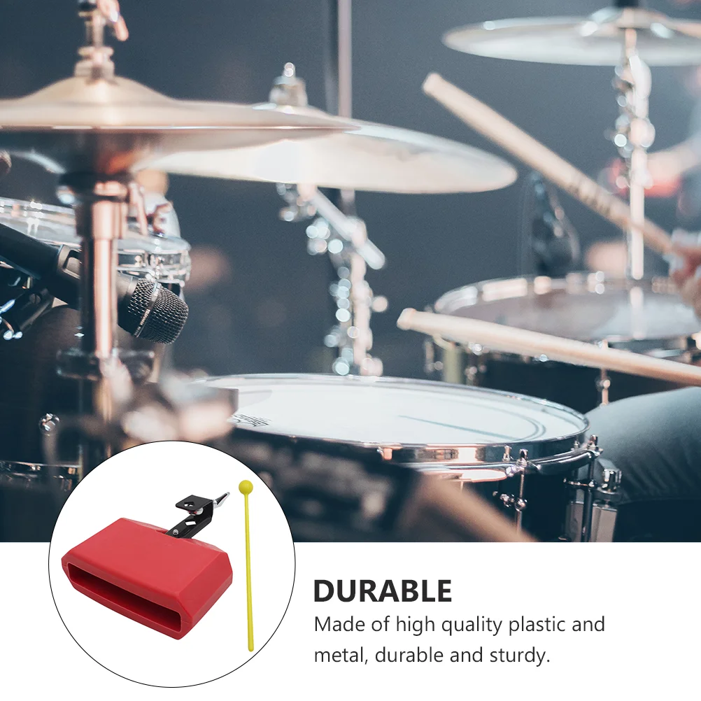 

Percussion Drum Block Cowbell Latin Kit Jam Instrument Musical Plastic Mount Mounting Drums Accessory Steel Accessories Metal