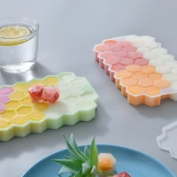 new cavity honeycomb silicone lce cube mold reusable silicone lce cube tray for summer whiskey cocktail without cover