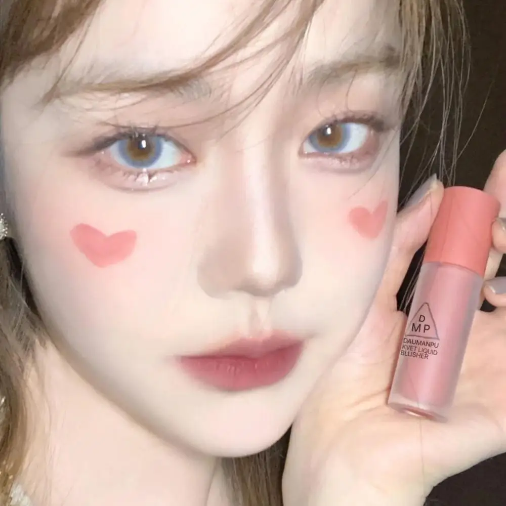 

1PC Face Liquid Blusher Milk Tea Blush Peach Makeup Long-lasting Matte Natural Cheek Contour Blush Brightens Pink Cheek Cosmetic