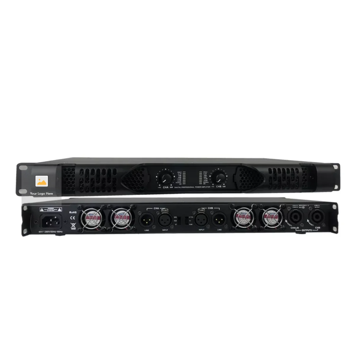

2 Channel Class D audio high power amplifier for PA system