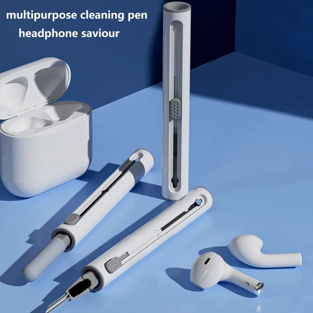 

Cleaner Pen Soft Brush Double-Head Sponge Expandable White Dust Remover for Headphone