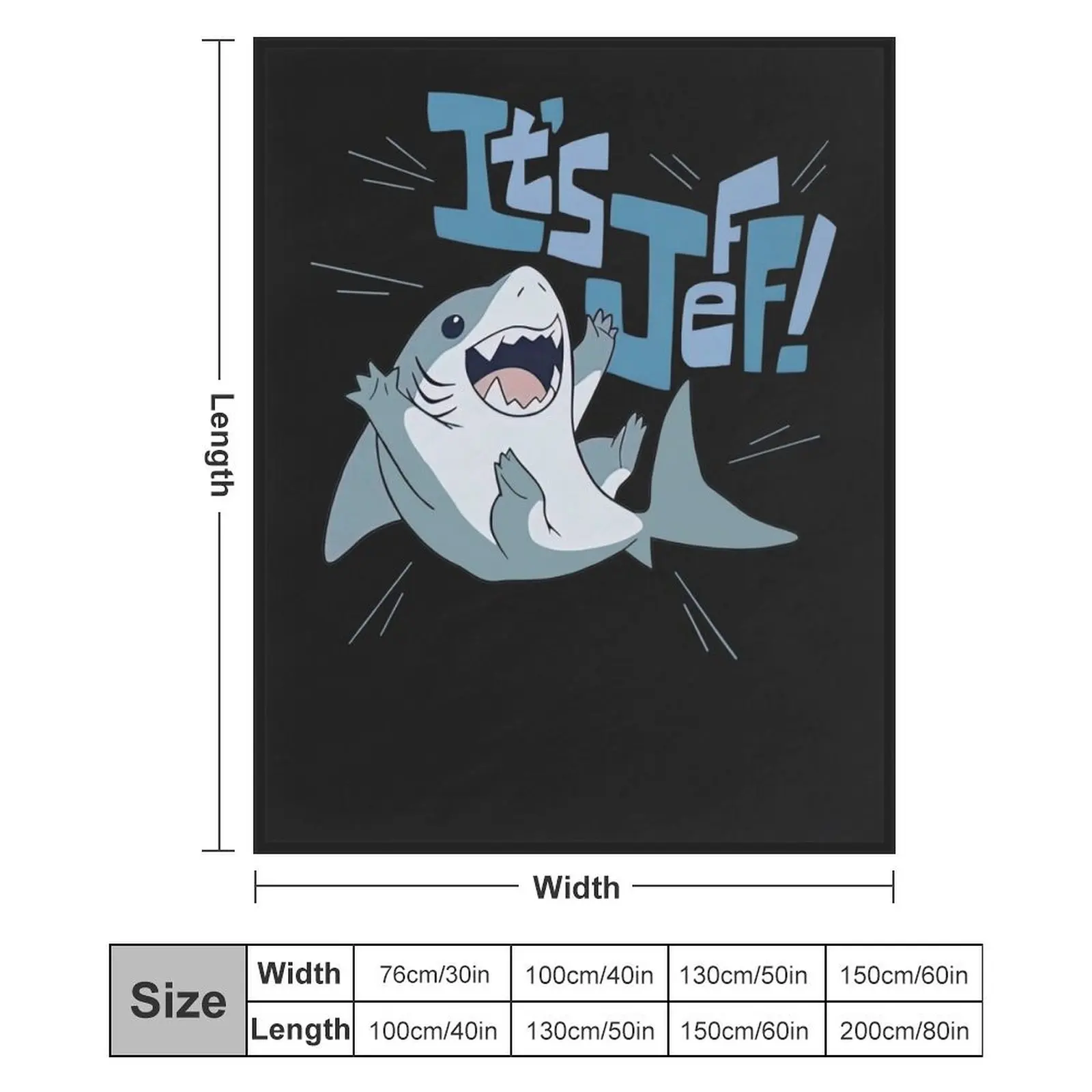 Пушистое одеяло Jeff The Landshark