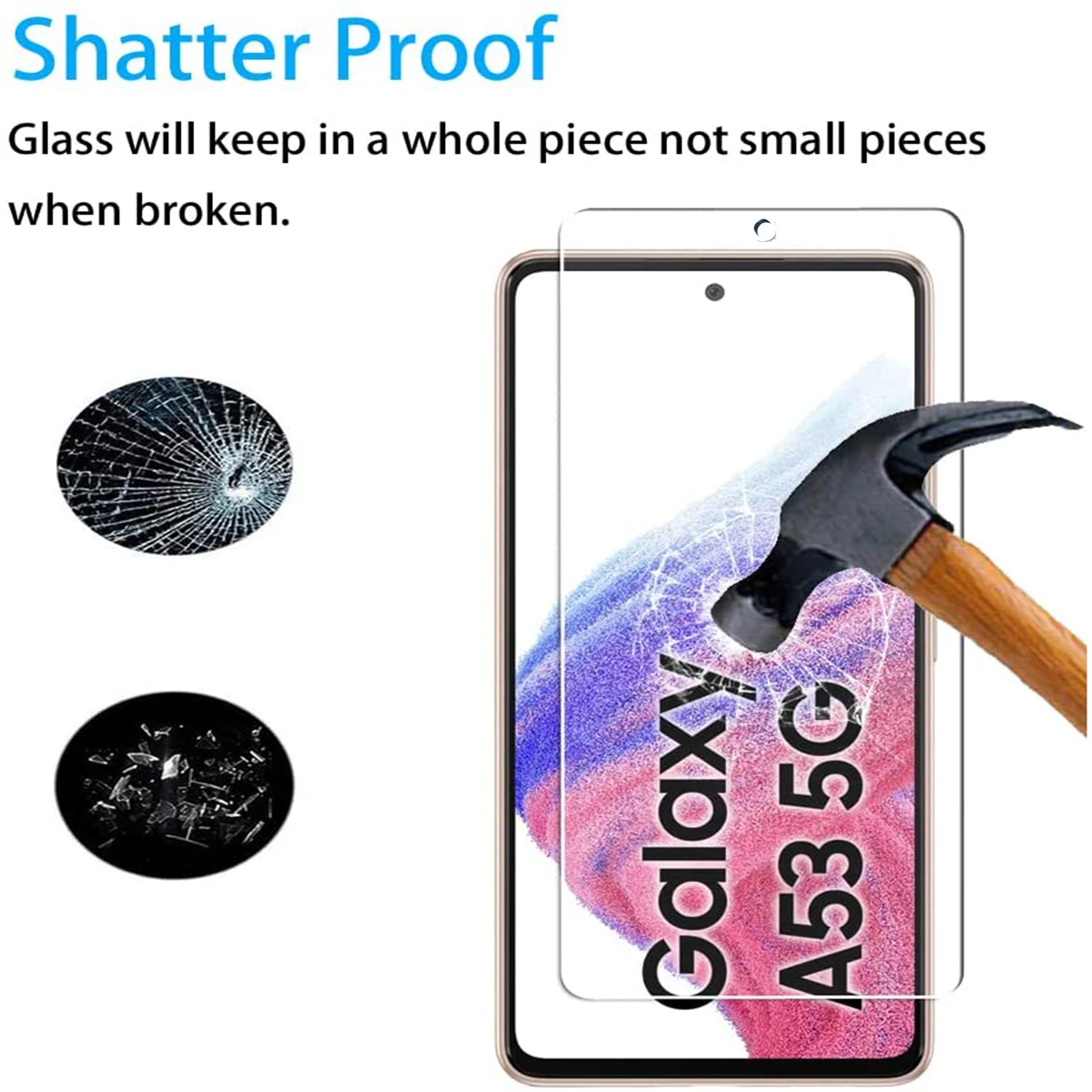 5Pcs Tempered Glass For Samsung Galaxy A53 A54 A14 A33 A34 A52S 5G Screen Protector For Samsung A52 A73 A24 A72 S21FE glass