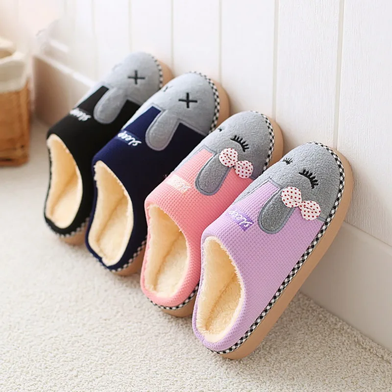 

Women Winter Shoes Home Slippers Unisex Cartoon Cat Shoes Non-slip Soft Winter Warm House Slippers Indoor Bedroom Couples Shoes