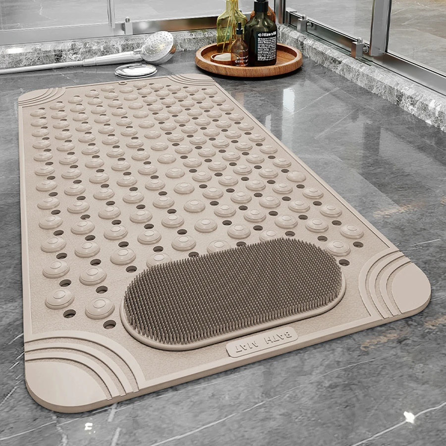 

Hole Safety Mat Mat Easy Clean To Drain Mat Rug Shower Bathtub With Feet Carpet Bath Mat Bathroom Creative Massage Non-slip