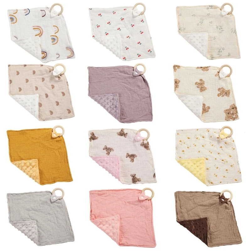 

Newborns Security Blanket Burp Cloth Towel Baby Sleeping Toy Muslin Handkerchi