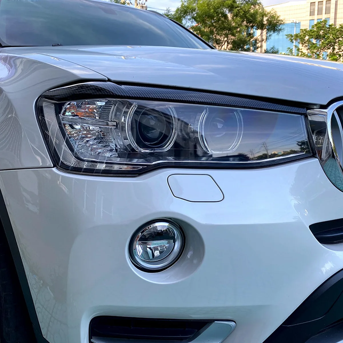 Для - X3 F25 X4 F26 2014-2017 передняя фара крышка лампы декоративная полоса для бровей