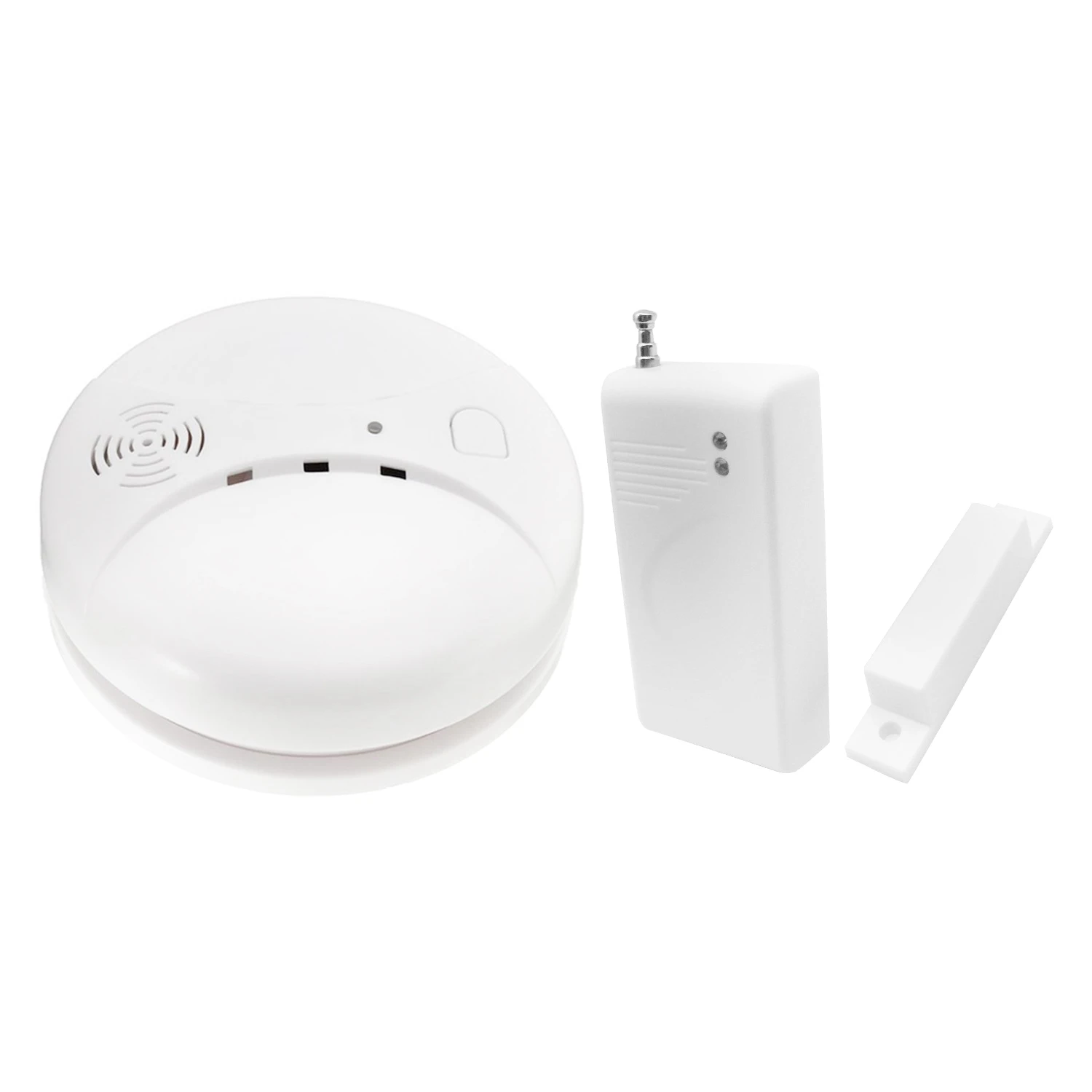 

433MHz Wireless Smoke Detector Fire Sensor & 433Mhz Gsm Wireless Magnetic Contact Sensor Window Door Entry Detector