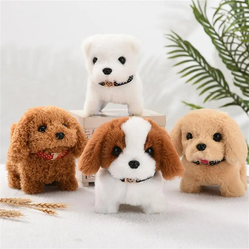 Can Walk Bark Nod Without Battery Plush Toys Kawaii Dog Plush Toy Electronic Toys Electric Pet Cute Electric Puppy Simulation
