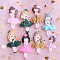 kawaii girls in skirts silicone mold fondant resin aroma stone ornaments soap mold for pastry cup cake decorating kitchen tool