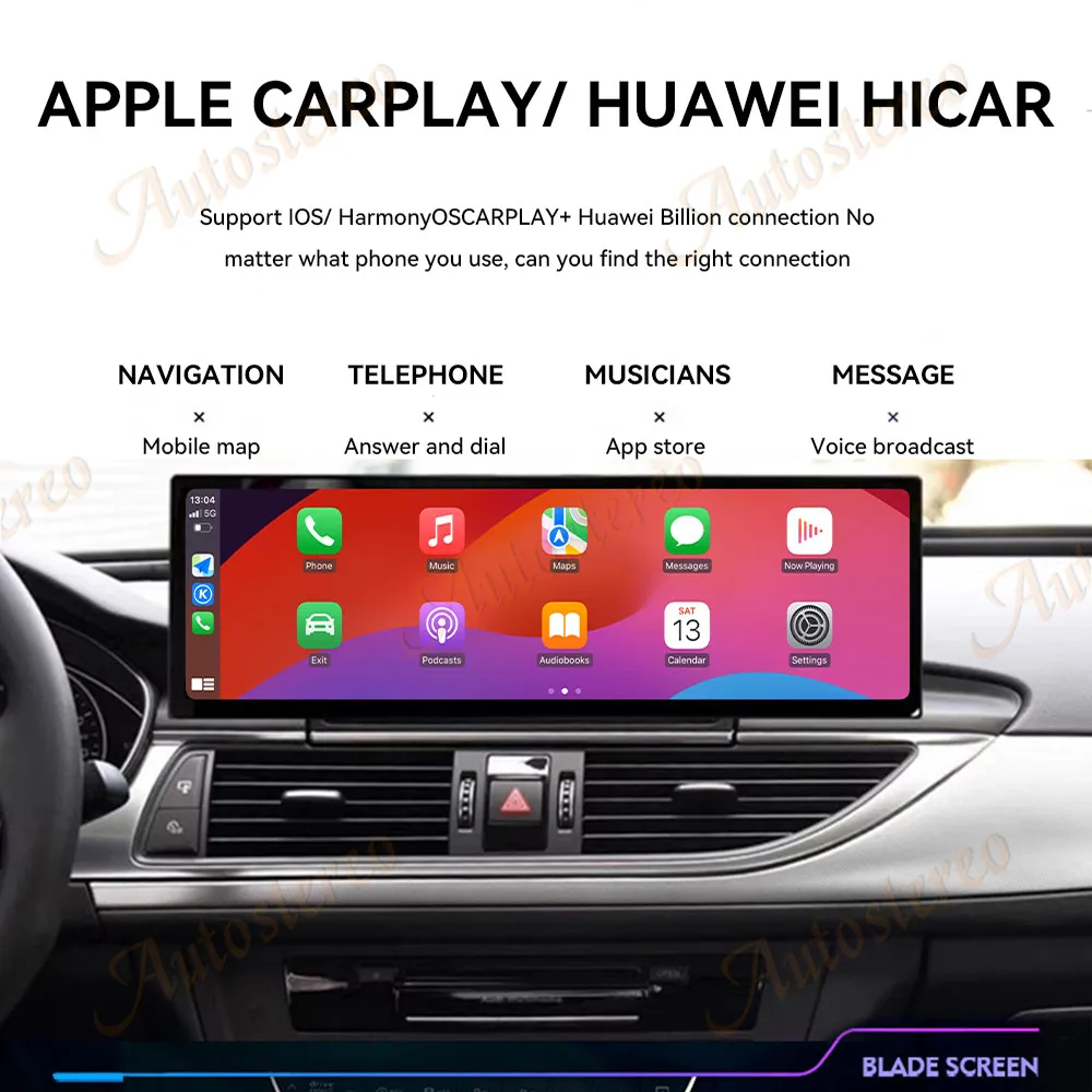 Фото Carplay 14,9 Android 14 для Audi A6 A7 S6 S7 2012-2018 Автомобильный GPS-навигатор Мультимедийный плеер Головное устройство Радиомагнитофон 2K HD №5