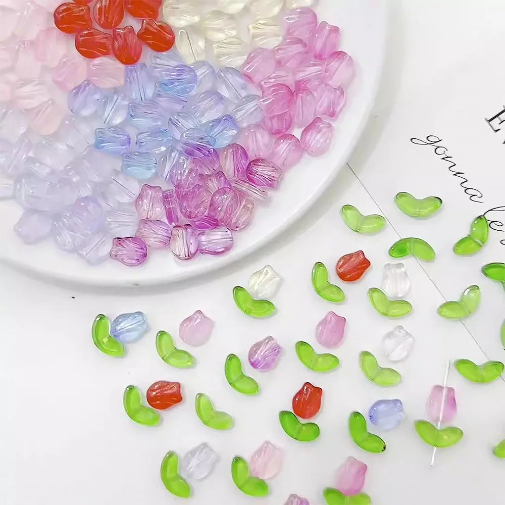 20 шт./набор серьги-гвоздики в виде лепестков тюльпана