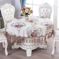 yaapeet chenille table cloth european round tablecloths pendant thicken tea table cover customized hotel supplies