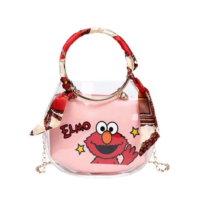 

Lady Transparent Jelly Shoulders Bag Handbag Letter Purse Mobile Phone Messenger Bags Femme Sac Cartoon Cute Clutch Bag
