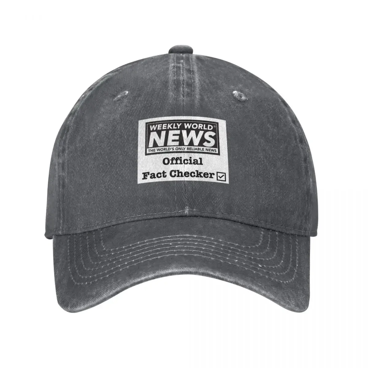 Фото Бейсболка Weekly World News Official Fact Checker, роскошная брендовая забавная шапка, зимняя шапка с термозащитным козырьком, роскошная женская и мужская модель №1